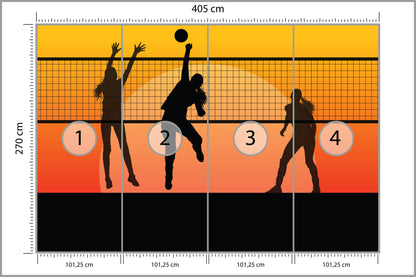 Fototapeta Siatkarki Podczas Gry 405 × 270 cm – podgląd kadru