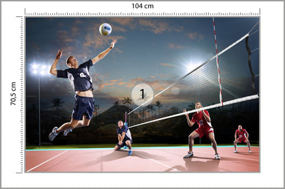 Fototapeta Siatkarze W Akcji 104 × 70,5 cm – podgląd kadru