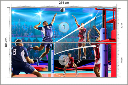 Fototapeta Siatkarze Podczas Gry 254 × 184 cm – podgląd kadru