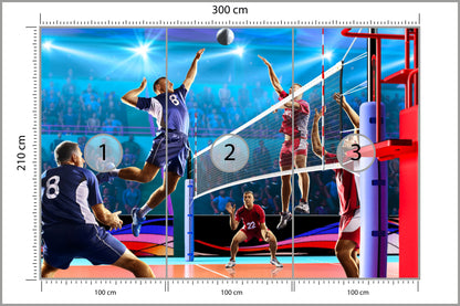 Fototapeta Siatkarze Podczas Gry 300 × 210 cm – podgląd kadru