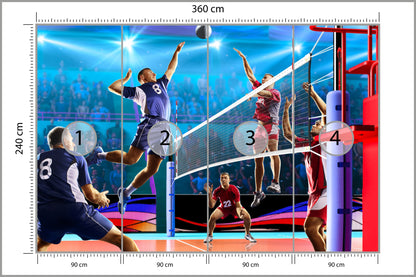 Fototapeta Siatkarze Podczas Gry 360 × 240 cm – podgląd kadru