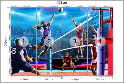 Fototapeta Siatkarze Podczas Gry 405 × 270 cm – podgląd kadru