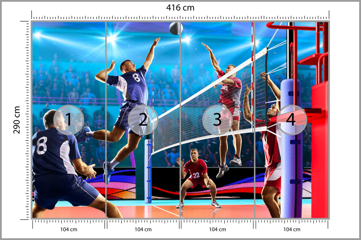 Fototapeta Siatkarze Podczas Gry 416 × 290 cm – podgląd kadru