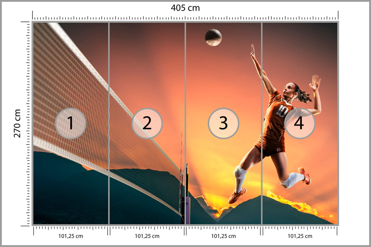 Fototapeta Profesjonalna Siatkarka Podczas Gry 405 × 270 cm – podgląd kadru