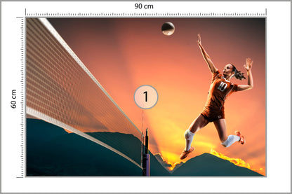 Fototapeta Profesjonalna Siatkarka Podczas Gry 90 × 60 cm – podgląd kadru