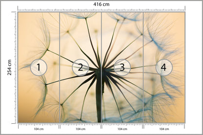Fototapeta Optyczna Dmuchawiec W Beżach 416 × 254 cm – podgląd kadru