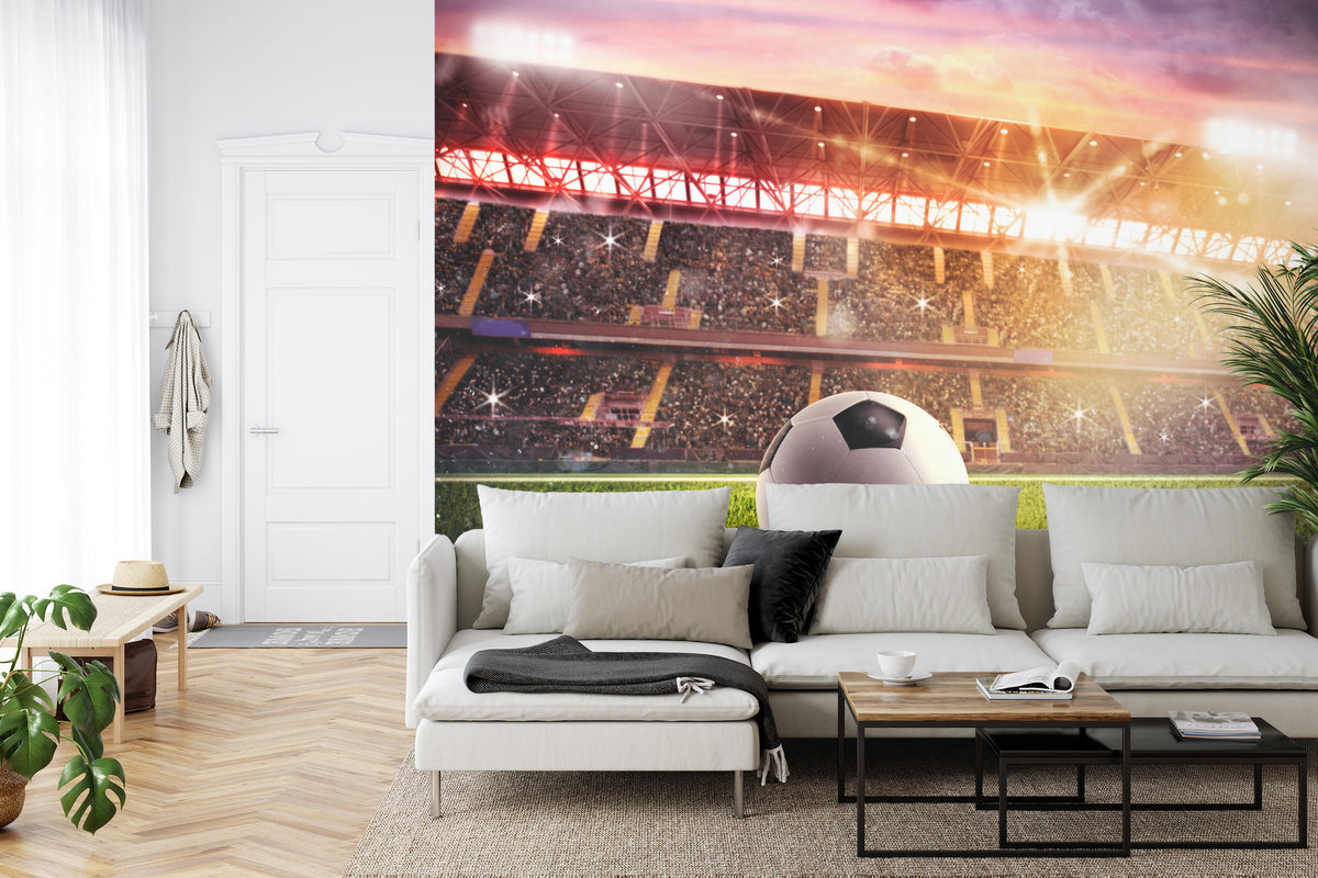Fototapeta Piłka Nożna Na Stadionie – aranżacja wnętrza