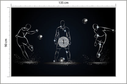 Fototapeta Piłkarz W Różnych Pozach 135 × 90 cm – podgląd kadru