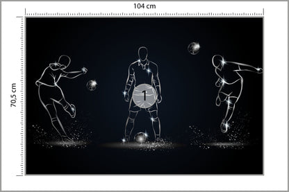 Fototapeta Piłkarz W Różnych Pozach 104 × 70,5 cm – podgląd kadru