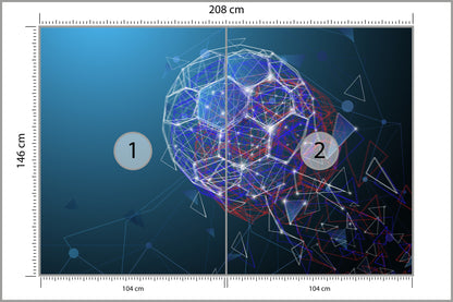Fototapeta Nowoczesna Abstrakcyjna Piłka 208 × 146 cm – podgląd kadru