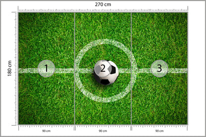 Fototapeta Piłka Na Środku Boiska 270 × 180 cm – podgląd kadru