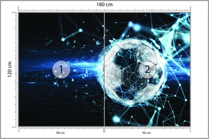 Fototapeta Piłka Nożna W Nowoczesnym Stylu 180 × 120 cm – podgląd kadru