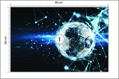 Fototapeta Piłka Nożna W Nowoczesnym Stylu 90 × 60 cm – podgląd kadru