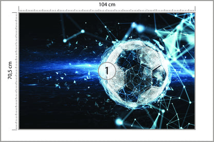 Fototapeta Piłka Nożna W Nowoczesnym Stylu 104 × 70,5 cm – podgląd kadru