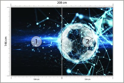 Fototapeta Piłka Nożna W Nowoczesnym Stylu 208 × 146 cm – podgląd kadru