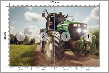 Fototapeta Pędzący Traktor 360 × 240 cm – podgląd kadru