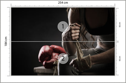 Fototapeta Bokser Przed Walką 254 × 184 cm – podgląd kadru