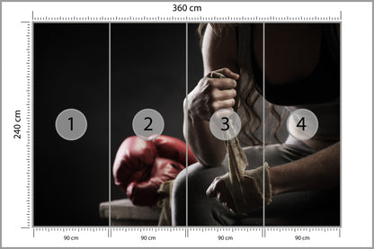 Fototapeta Bokser Przed Walką 360 × 240 cm – podgląd kadru