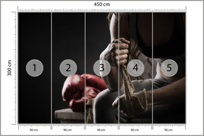 Fototapeta Bokser Przed Walką 450 × 300 cm – podgląd kadru
