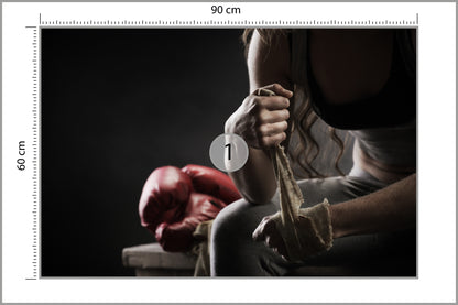 Fototapeta Bokser Przed Walką 90 × 60 cm – podgląd kadru