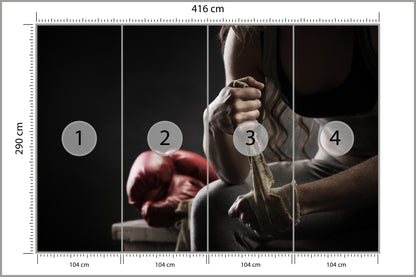 Fototapeta Bokser Przed Walką 416 × 290 cm – podgląd kadru
