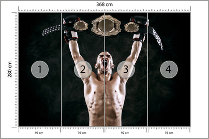Fototapeta Zwycięski Bokser 368 × 280 cm – podgląd kadru