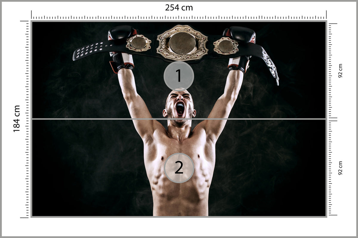 Fototapeta Zwycięski Bokser 254 × 184 cm – podgląd kadru