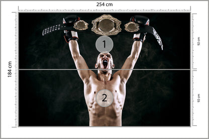 Fototapeta Zwycięski Bokser 254 × 184 cm – podgląd kadru