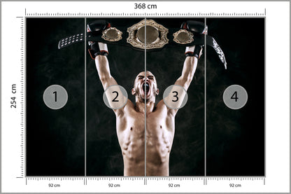 Fototapeta Zwycięski Bokser 368 × 254 cm – podgląd kadru