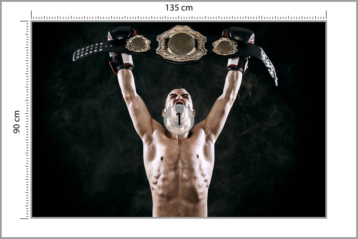 Fototapeta Zwycięski Bokser 135 × 90 cm – podgląd kadru