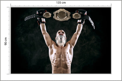 Fototapeta Zwycięski Bokser 135 × 90 cm – podgląd kadru