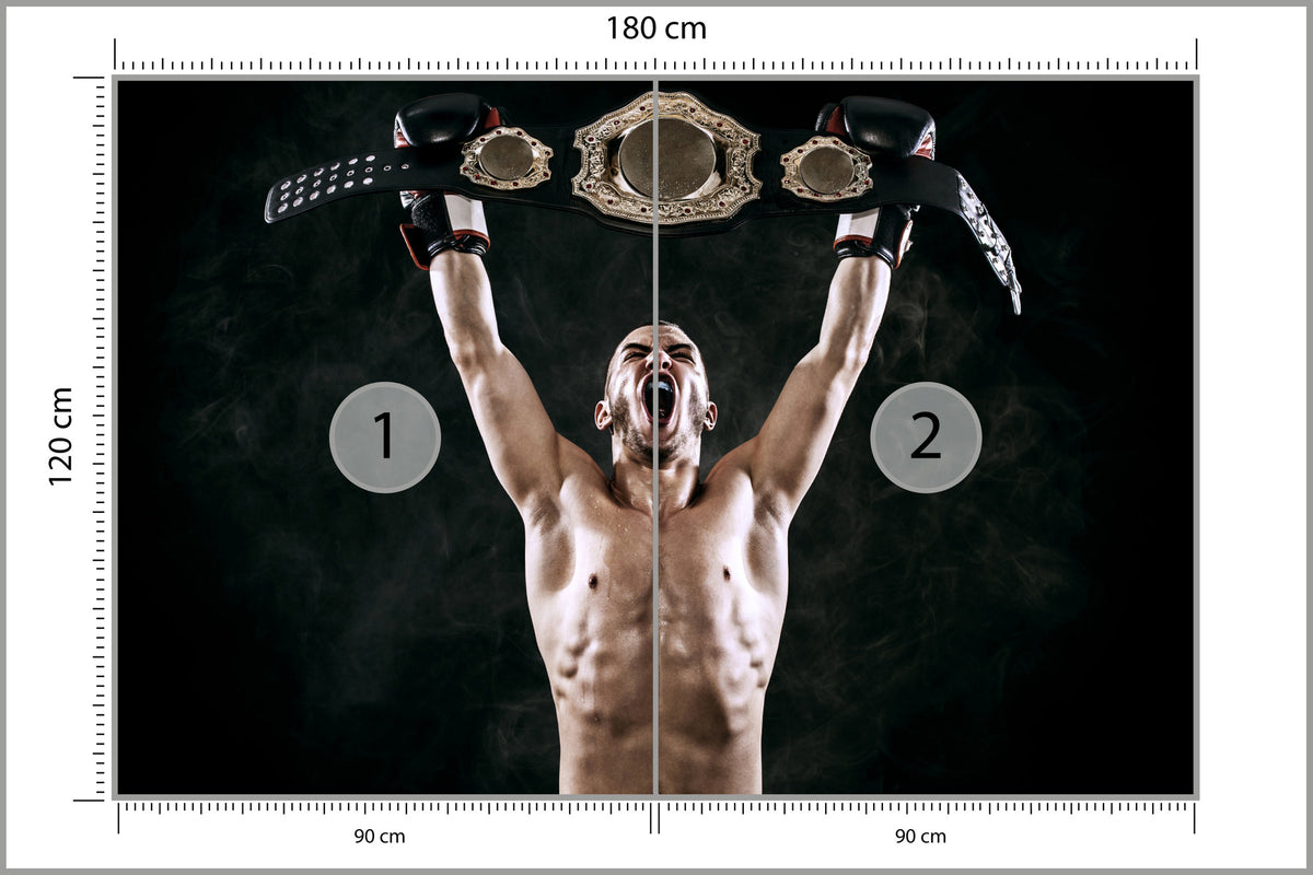 Fototapeta Zwycięski Bokser 180 × 120 cm – podgląd kadru