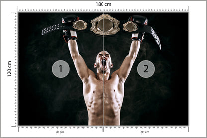 Fototapeta Zwycięski Bokser 180 × 120 cm – podgląd kadru