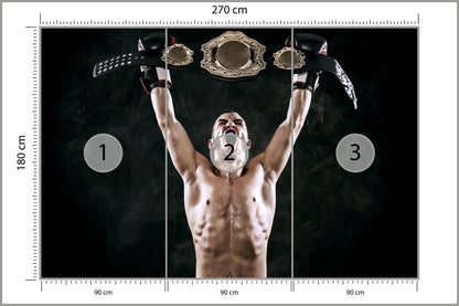 Fototapeta Zwycięski Bokser 270 × 180 cm – podgląd kadru