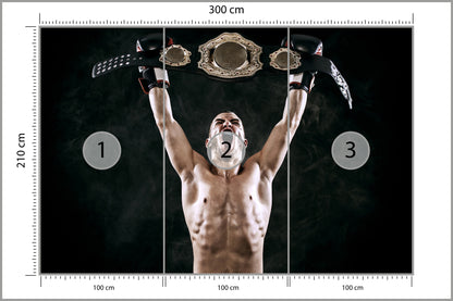Fototapeta Zwycięski Bokser 300 × 210 cm – podgląd kadru