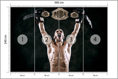 Fototapeta Zwycięski Bokser 360 × 240 cm – podgląd kadru