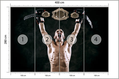 Fototapeta Zwycięski Bokser 400 × 280 cm – podgląd kadru