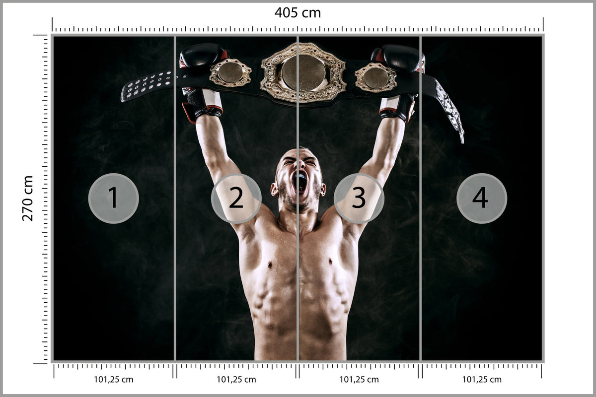 Fototapeta Zwycięski Bokser 405 × 270 cm – podgląd kadru