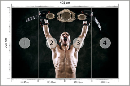 Fototapeta Zwycięski Bokser 405 × 270 cm – podgląd kadru