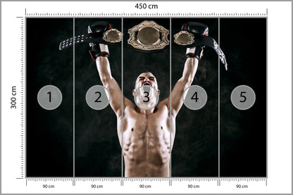 Fototapeta Zwycięski Bokser 450 × 300 cm – podgląd kadru