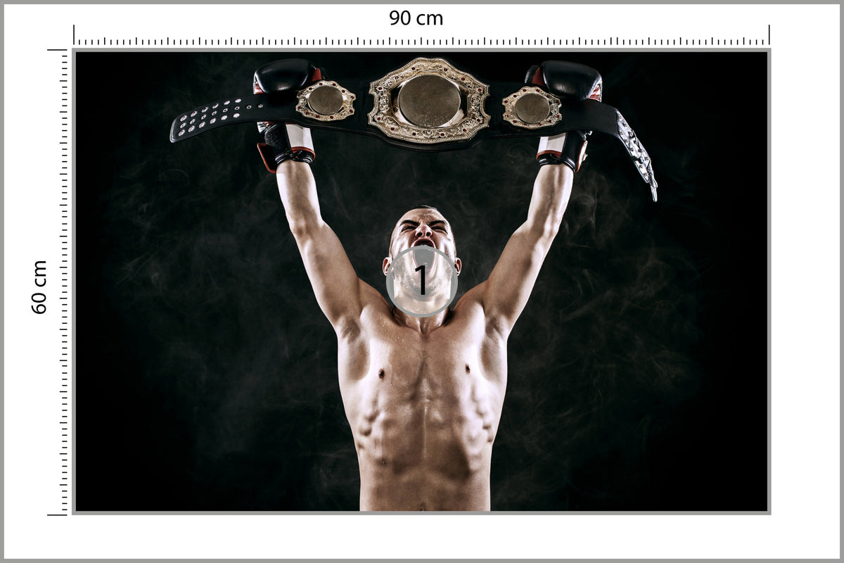 Fototapeta Zwycięski Bokser 90 × 60 cm – podgląd kadru