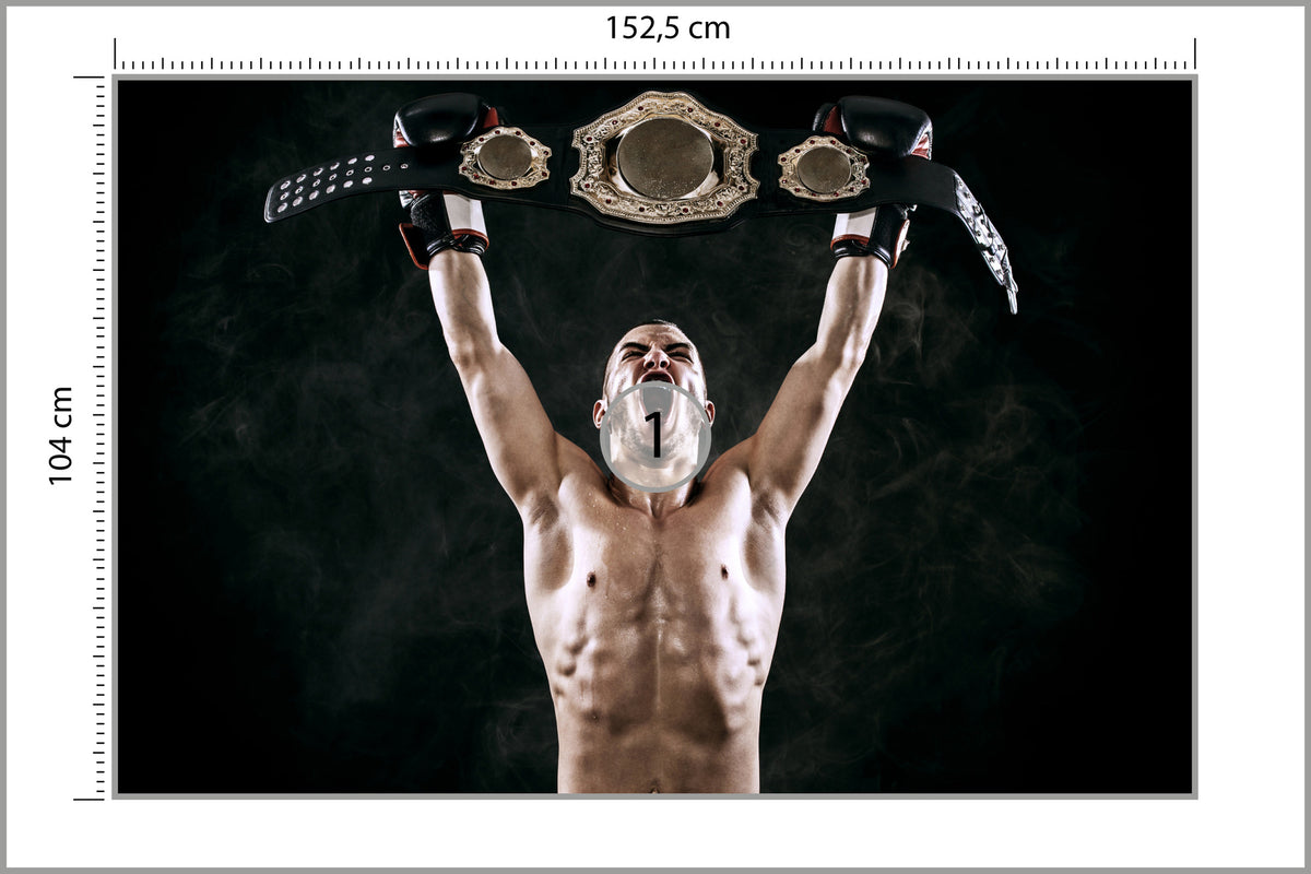 Fototapeta Zwycięski Bokser 152,5 × 104 cm – podgląd kadru