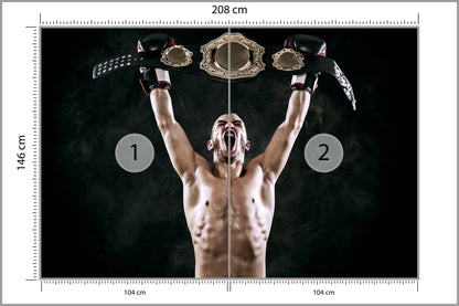 Fototapeta Zwycięski Bokser 208 × 146 cm – podgląd kadru