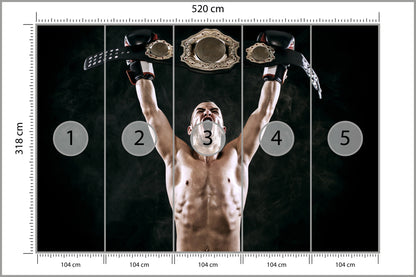 Fototapeta Zwycięski Bokser 520 × 318 cm – podgląd kadru