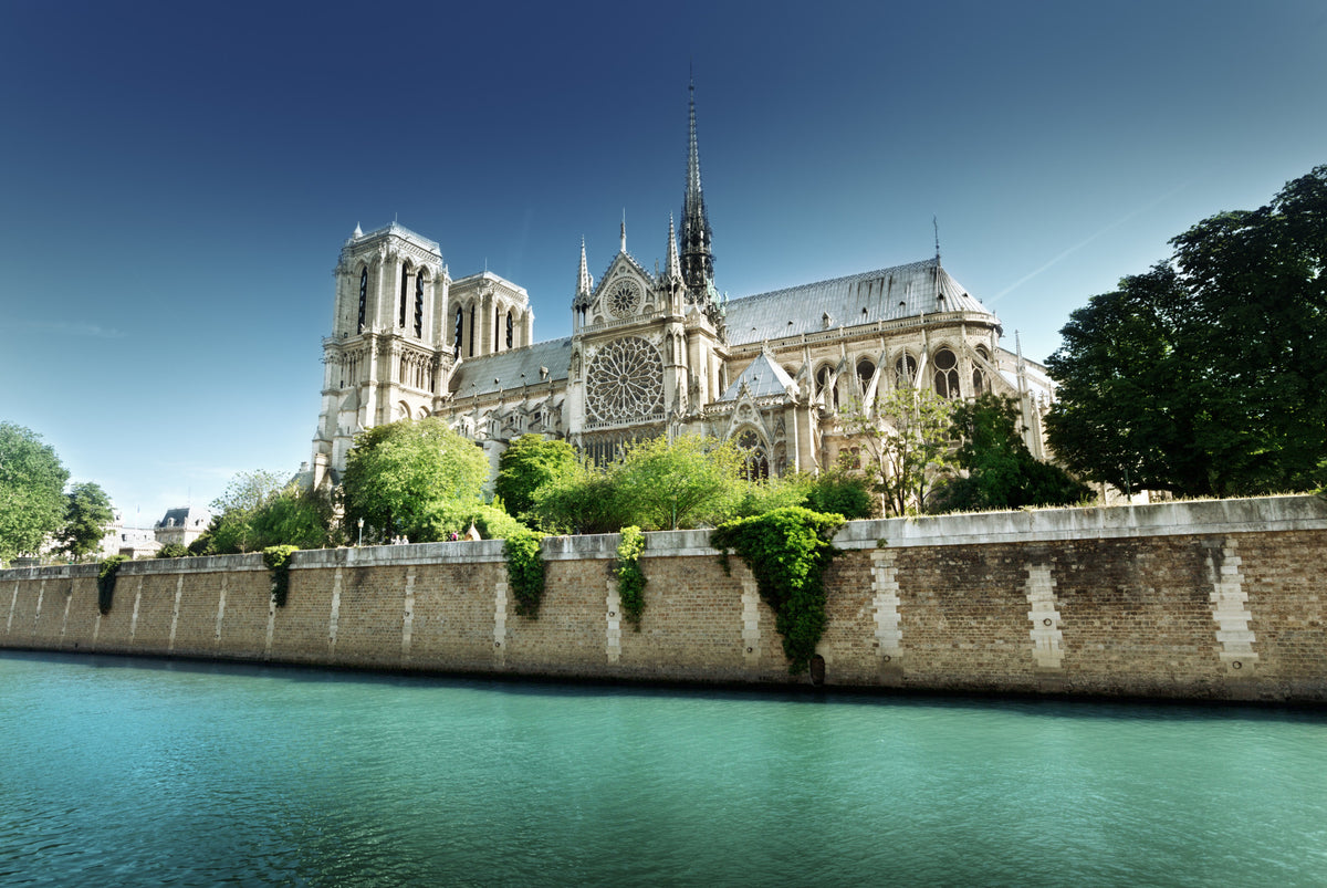 Fototapeta Paryż Notre Dame Nad Sekwaną – wzór