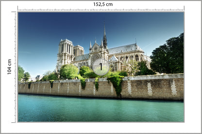 Fototapeta Paryż Notre Dame Nad Sekwaną 152,5 × 104 cm – podgląd kadru