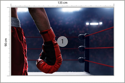 Fototapeta Bokser W Ringu 135 × 90 cm – podgląd kadru