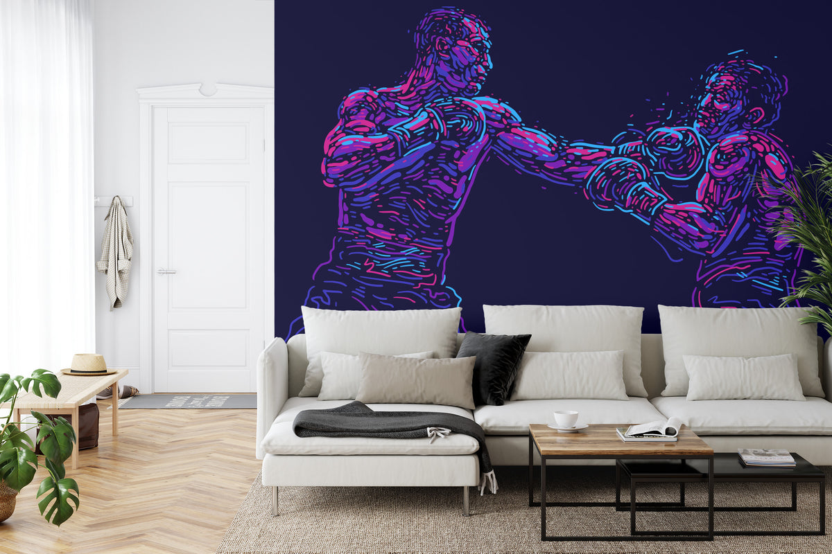 Fototapeta Abstrakcyjny Bokser – aranżacja wnętrza