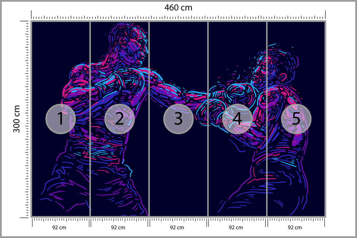 Fototapeta Abstrakcyjny Bokser 460 × 300 cm – podgląd kadru