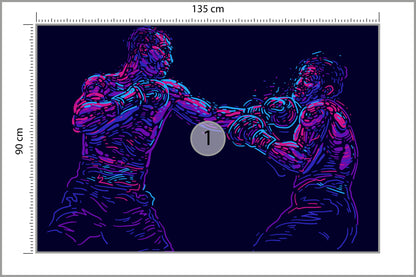 Fototapeta Abstrakcyjny Bokser 135 × 90 cm – podgląd kadru